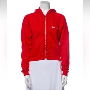 Redone red zip up